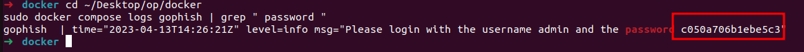 Gophish Initial Password